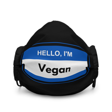 Load image into Gallery viewer, Hello I&#39;m Vegan Blue Mask
