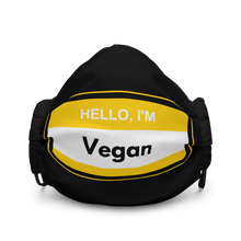 Load image into Gallery viewer, Hello I'm Vegan Yellow Mask