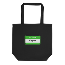Load image into Gallery viewer, Hello I'm Vegan Green Tote