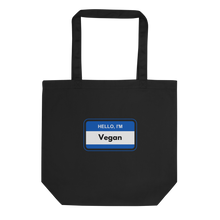 Load image into Gallery viewer, Hello I'm Vegan Blue Tote