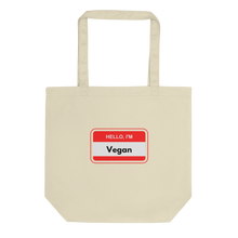 Load image into Gallery viewer, Hello I'm Vegan Red Tote