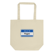 Load image into Gallery viewer, Hello I'm Vegan Blue Tote