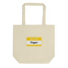 Load image into Gallery viewer, Hello I'm Vegan Yellow Tote
