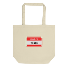 Load image into Gallery viewer, Hello I&#39;m Vegan Red Tote
